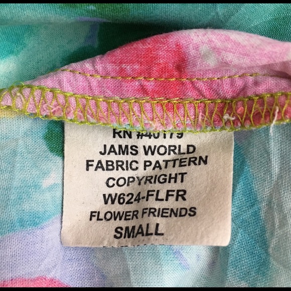 Jams World Floral Button Down Top Size Small - Picture 5 of 6